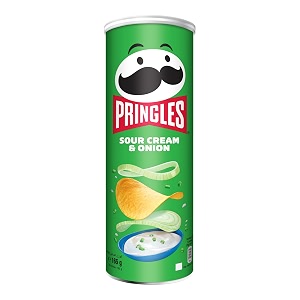 pringles potato chips sour cream and onion 165 gram