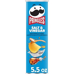 pringles salt amp vinegar flavored potato crisps 158 gram