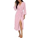 PrinStory Robes for Women 3/4 Sleeve Long Bath Robe XS-4XL