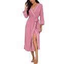 PrinStory Robes for Women 3/4 Sleeve Long Bath Robe XS-4XL