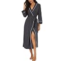 PrinStory Robes for Women 3/4 Sleeve Long Bath Robe XS-4XL