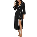 PrinStory Robes for Women 3/4 Sleeve Long Bath Robe XS-4XL