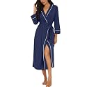 PrinStory Robes for Women 3/4 Sleeve Long Bath Robe XS-4XL