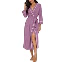 PrinStory Robes for Women 3/4 Sleeve Long Bath Robe XS-4XL