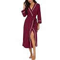 PrinStory Robes for Women 3/4 Sleeve Long Bath Robe XS-4XL