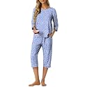 PrinStory Womens Pajama Sets Capri Pjs Soft