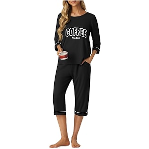 PrinStory Womens Pajama Sets Capri Pjs Soft