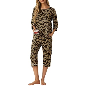 PrinStory Womens Pajama Sets Capri Pjs Soft