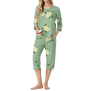 PrinStory Womens Pajama Sets Capri Pjs Soft