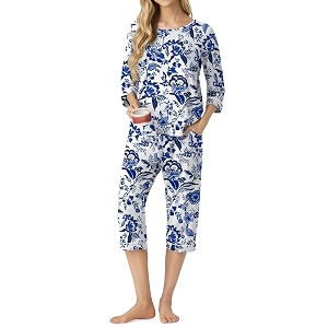 PrinStory Womens Pajama Sets Capri Pjs Soft