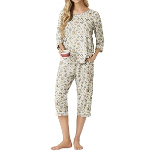 PrinStory Womens Pajama Sets Capri Pjs Soft