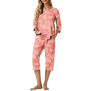 PrinStory Womens Pajama Sets Capri Pjs Soft
