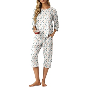PrinStory Womens Pajama Sets Capri Pjs Soft
