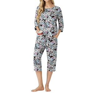 PrinStory Womens Pajama Sets Capri Pjs Soft