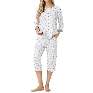 PrinStory Womens Pajama Sets Capri Pjs Soft