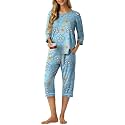 PrinStory Womens Pajama Sets Capri Pjs Soft