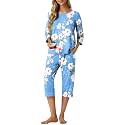 PrinStory Womens Pajama Sets Capri Pjs Soft
