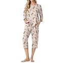 PrinStory Womens Pajama Sets Capri Pjs Soft