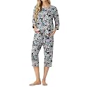PrinStory Womens Pajama Sets Capri Pjs Soft