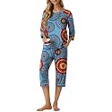 PrinStory Womens Pajama Sets Capri Pjs Soft