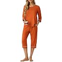 PrinStory Womens Pajama Sets Capri Pjs Soft