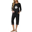 PrinStory Womens Pajama Sets Capri Pjs Soft