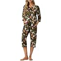 PrinStory Womens Pajama Sets Capri Pjs Soft