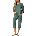 PrinStory Womens Pajama Sets Capri Pjs Soft