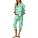 PrinStory Womens Pajama Sets Capri Pjs Soft