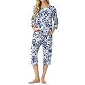 PrinStory Womens Pajama Sets Capri Pjs Soft