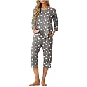 PrinStory Womens Pajama Sets Capri Pjs Soft