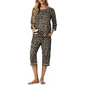 PrinStory Womens Pajama Sets Capri Pjs Soft