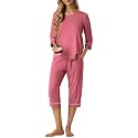 PrinStory Womens Pajama Sets Capri Pjs Soft