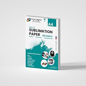 print digits 110 gsm sublimation paper 100 sheets for sublimation printer to print tshirts mugs cusions mobile covers