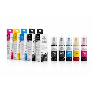 001 premium refill ink compatible for printers l3110 l3150 l4260 l4160 l3152 l3115 l3100 l3101 l3116 l3151 l3156 l1110 l5190l4150l14150l6170 001 - cym  2 black 70ml each