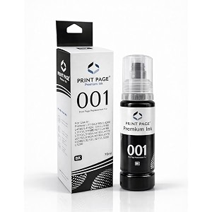 001 premium refill ink compatible for printers l3110 l3150 l4260 l4160 l3152 l3115 l3100 l3101 l3116 l3151 l3156 l1110 l5190 l4150 l14150 l6170 l6160 black 70ml - 1 pcs