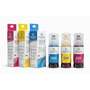 001 premium refill ink compatible for printers l3110 l3150 l4260 l4160 l3152 l3115 l3100 l3101 l3116 l3151 l3156 l1110 l5190 l4150 l14150l6170l6160 001 - cym 70ml each