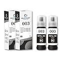 003 Premium Refill Ink Compatible for Printers L3110, L3150, L4260, L4160, L3152, L3115, L3100, L3101, L3116, L3151, L3156, L1110, L5190, L4150, L14150, L6170, L6160 (003 - Black (2 pcs))