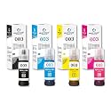 003 Premium Refill Ink Compatible for Printers L3110, L3150, L4260, L4160, L3152, L3115, L3100, L3101, L3116, L3151, L3156, L1110, L5190,L4150,L14150,L6170 (003-4 Color Combo) (70ml Each)