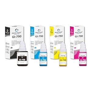gi 790 premium refill ink compatible for printers g1000 g1010 g1100 g2000 g2010 g2100 g3000 g3010 g3100 g4010 4 color combo black - 135ml cym - 70ml each