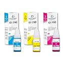 GI 790 Premium Refill Ink Compatible for Printers G1000, G1010, G1100, G2000, G2010, G2100, G3000, G3010, G3100, G4010 (C/Y/M - 70ml Each)