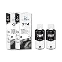 GT51 Premium Refill Ink Compatible for Ink Tank Printers 319, 410, 415, 416, 419, 455, 500, 515, 516, 520, 530, 589, 615, 720, 750, 790, 670, GT 5810, GT 5811, GT 5820 (Black 90ml - 2 pcs)