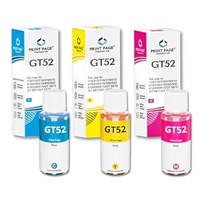 gt52 premium refill ink for ink tank printers 115 310 315 319 410 415 416 419 455 500 515 530 615 gt 5810 gt 5811 gt 5820 cyanyellowmagenta - 1 pc 70ml each