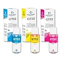 GT52 Premium Refill Ink for Ink Tank Printers 115, 310, 315, 319, 410, 415, 416, 419, 455, 500, 515, 530, 615, GT 5810, GT 5811, GT 5820 (Cyan/Yellow/Magenta - 1 pc) (70ml Each)