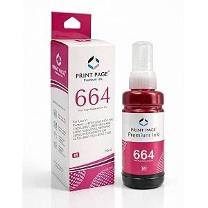 t664 premium refill ink compatible for printers l1300 l310 l361 l380 l405 l565 l365 l485 l220 l360 l130 magenta 70ml - 1 pcs