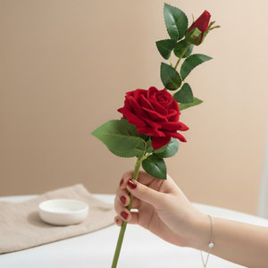 print panda pp rose red rose artificial flower