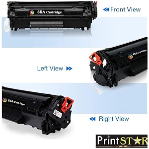 print star 88a black laser toner cartridge replacement for hp cc388a  compatible with hp laserjet printers p1106 p1108 1136 1213 1216 9107 1008  high yield printing performance  pack of 2