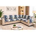 Printed 7 Seater L-Shape Sofa Cover with