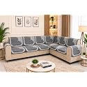 Printed 7 Seater L-Shape Sofa Cover with