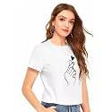 Printed Cotton Blend Short Sleeve Casual Tshirt